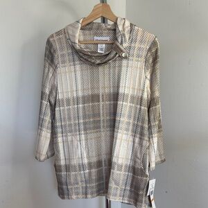 Alfred Dunner Women's Plaid Tan Jacket
Size S
